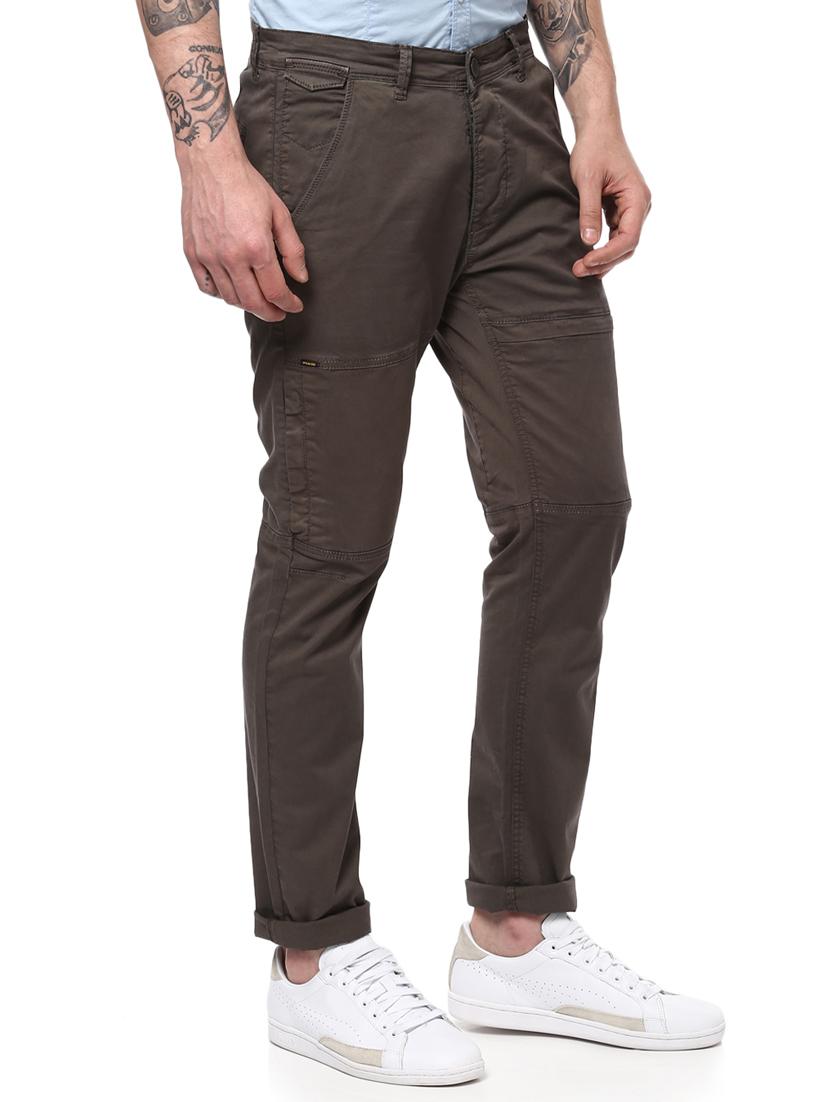 grey cotton chinos - 15124454 - Zoom Image - 2