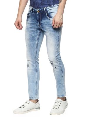 blue cotton ripped jeans - 15124462 - Standard Image - 2