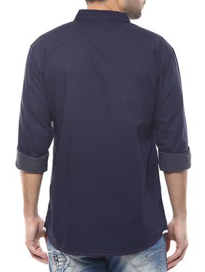 blue cotton casual shirt - 15124586 - Standard Image - 3
