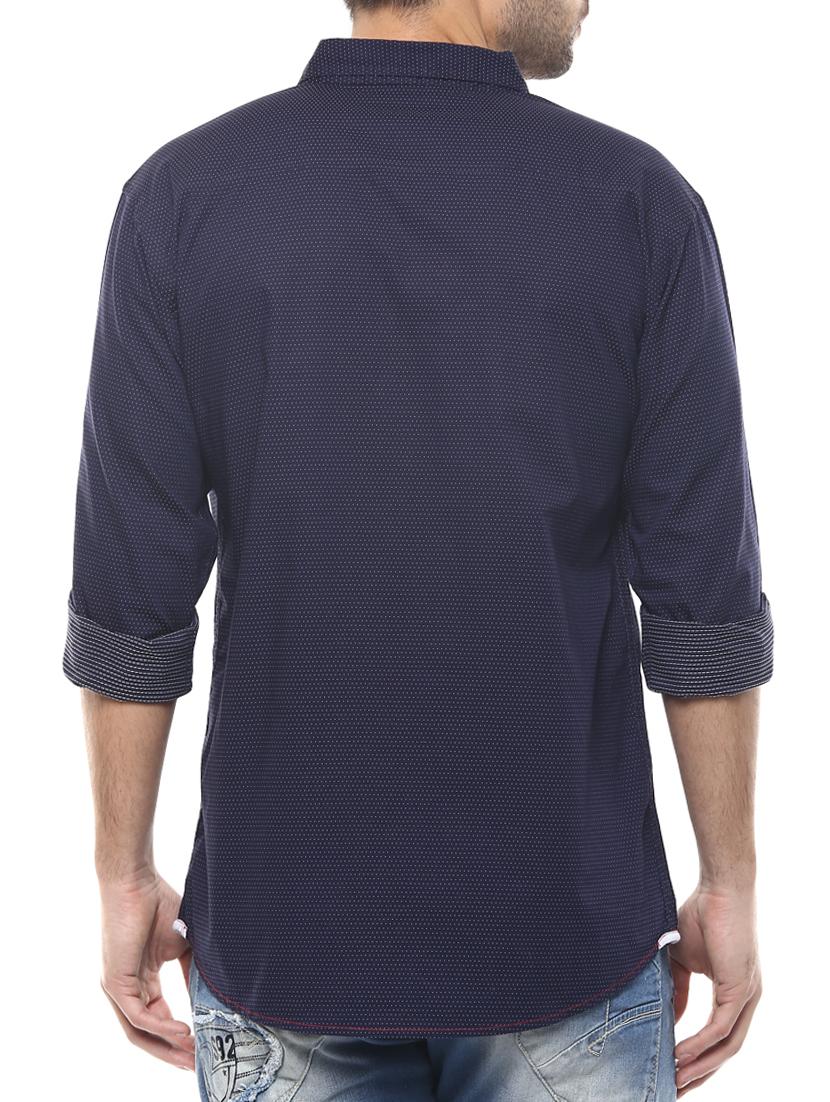 blue cotton casual shirt - 15124586 - Zoom Image - 3