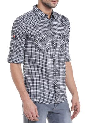 grey cotton casual shirt - 15124596 - Standard Image - 2