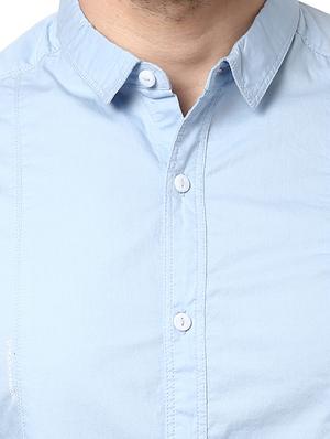 blue cotton casual shirt - 15124646 - Standard Image - 4