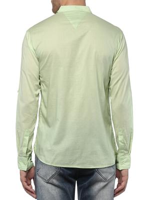 green cotton casual shirt - 15124648 - Standard Image - 3