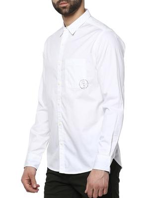 white cotton casual shirt - 15124652 - Standard Image - 2