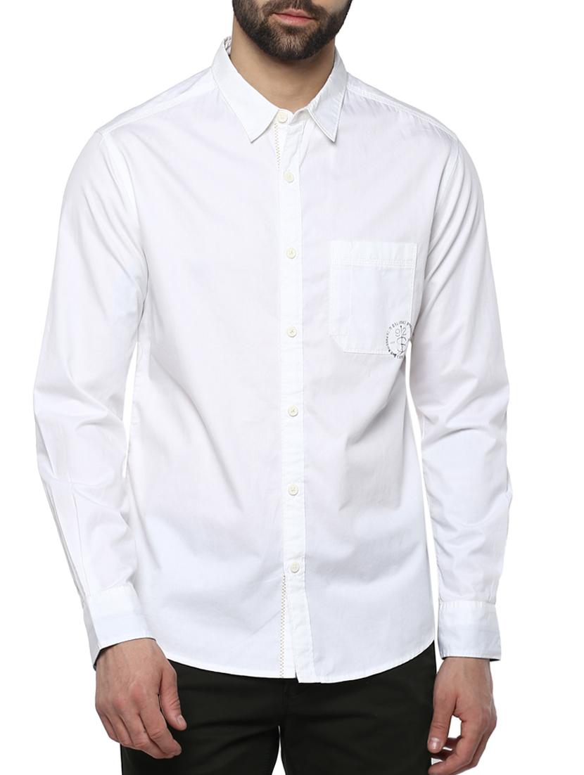 white cotton casual shirt - 15124652 - Zoom Image - 1