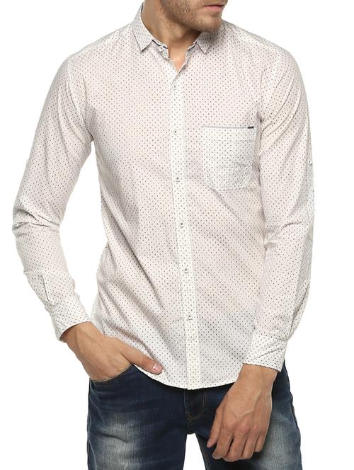 white cotton casual shirt - 15124662 - Standard Image - 1