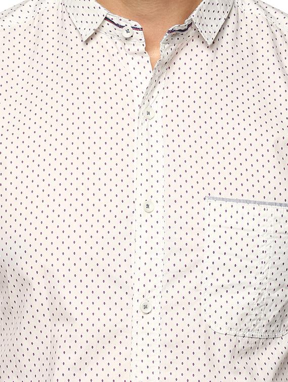 white cotton casual shirt - 15124662 - Zoom Image - 4