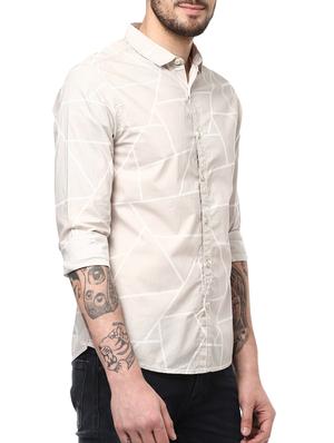 beige cotton casual shirt - 15124671 - Standard Image - 2