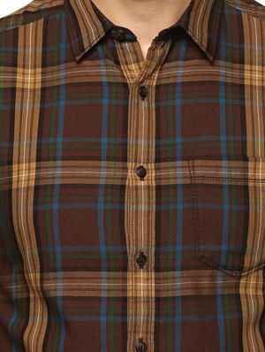 brown cotton casual shirt - 15124675 - Standard Image - 4