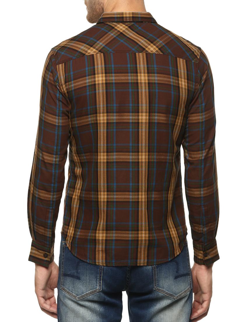 brown cotton casual shirt - 15124675 - Zoom Image - 3