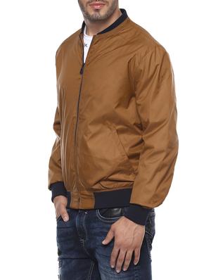 brown polyester bomber jacket - 15124695 - Standard Image - 2