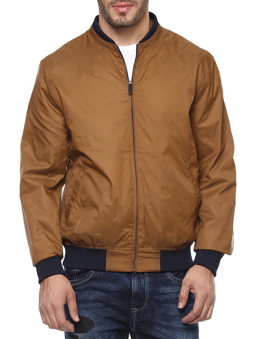 brown polyester bomber jacket - 15124695 - Zoom Image - 1
