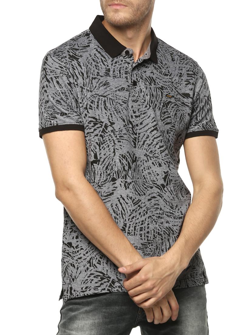 grey cotton all over print t-shirt - 15124762 - Zoom Image - 1