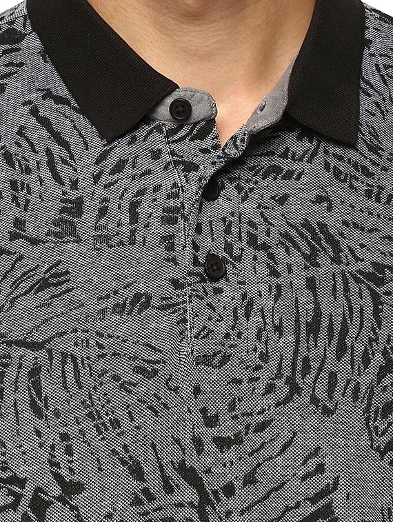 grey cotton all over print t-shirt - 15124762 - Zoom Image - 4