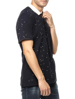 blue cotton all over print t-shirt - 15124764 - Standard Image - 2
