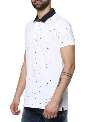 white cotton all over print t-shirt - 15124765 - Standard Image - 2