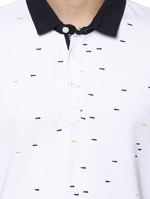 white cotton all over print t-shirt - 15124765 - Standard Image - 4