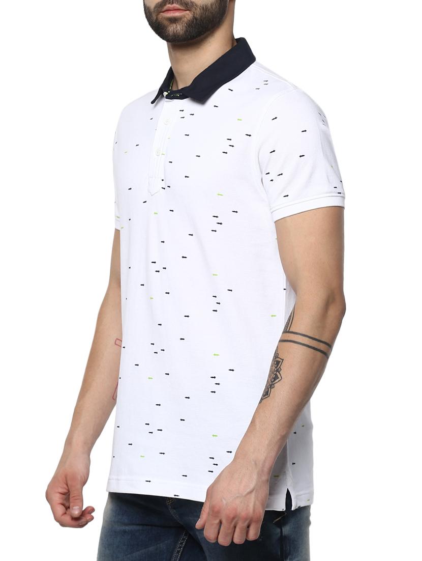 white cotton all over print t-shirt - 15124765 - Zoom Image - 2