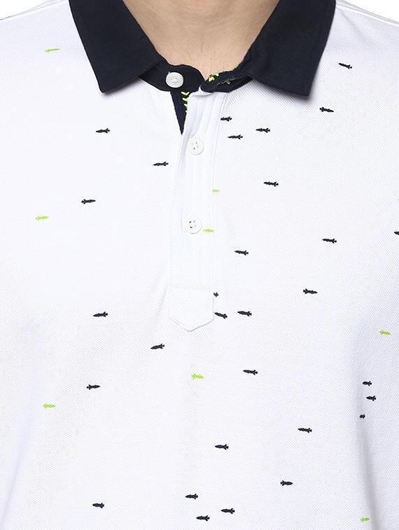 white cotton all over print t-shirt - 15124765 - Zoom Image - 4