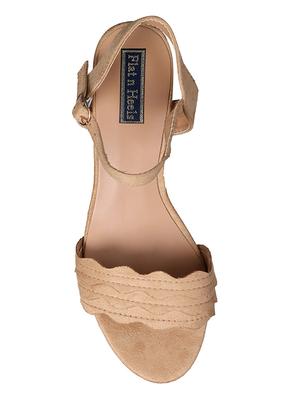 tan suede ankle strap sandals - 15124838 - Standard Image - 4