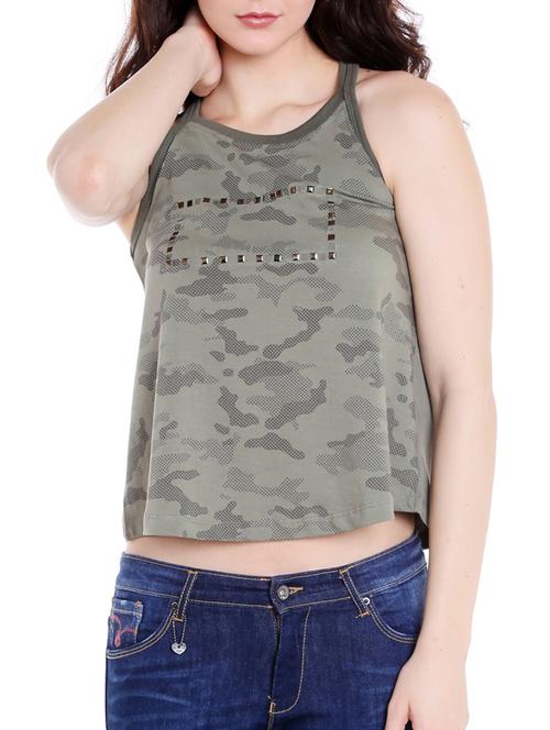 grey printed cotton tee - 15125084 - Very Small Image - 1