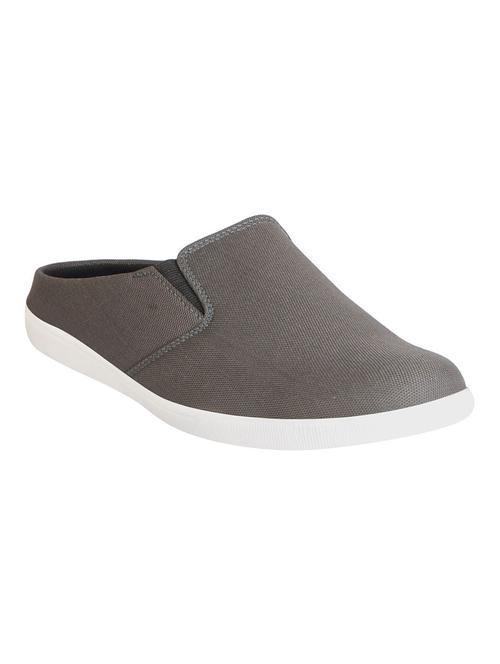 grey canvas slip on mules - 15125839 - Standard Image - 1