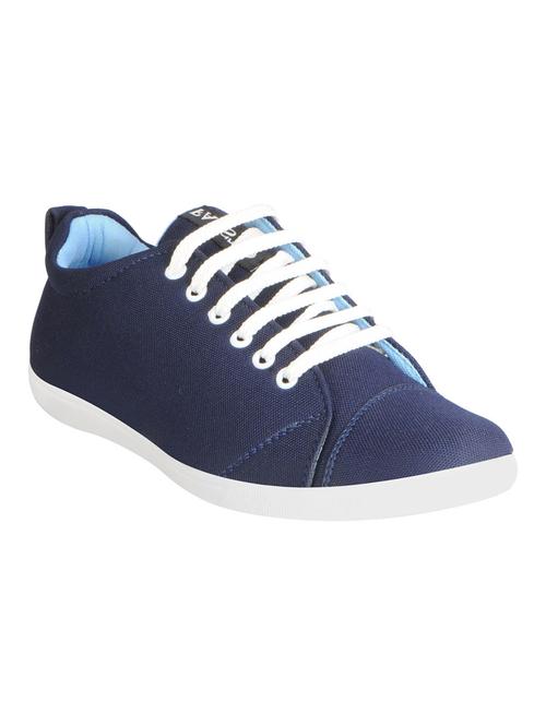 navy Canvas lace up sneaker - 15125895 - Standard Image - 1