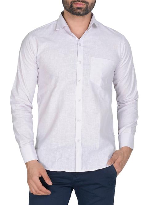 white linen casual shirt - 15126023 - Very Small Image - 1