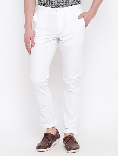 white cotton chinos - 15127262 - Very Small Image - 1
