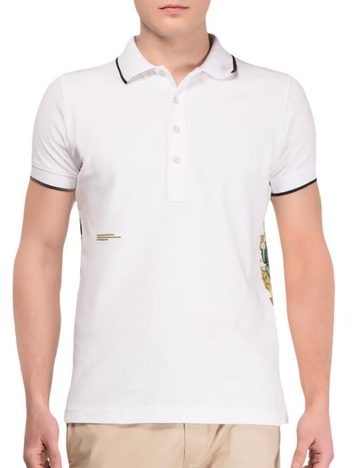 white cotton back print t-shirt - 15127590 - Standard Image - 1