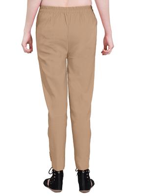 beige cotton tapered pant - 15128193 - Standard Image - 4