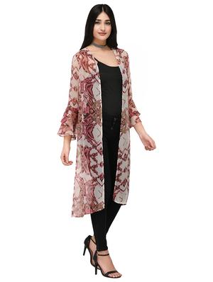 white printed shrug - 15128207 - Standard Image - 2