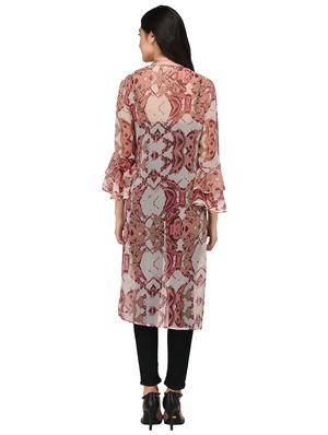 white printed shrug - 15128207 - Standard Image - 3