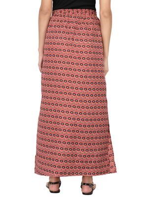 red printed maxi skirt - 15128212 - Standard Image - 3