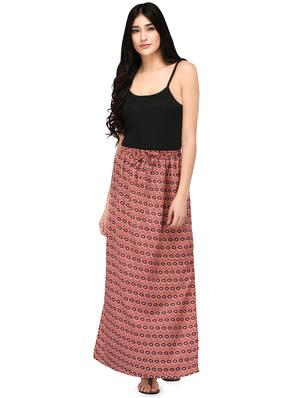 red printed maxi skirt - 15128212 - Standard Image - 4