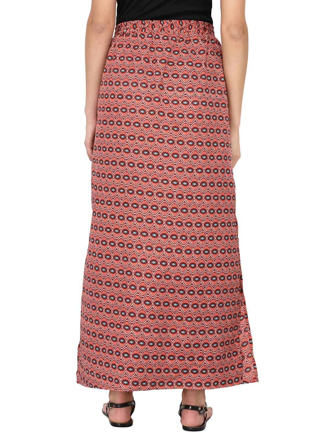 red printed maxi skirt - 15128212 - Zoom Image - 3