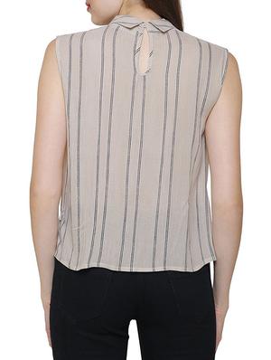 shirt collar striped layered top - 15128723 - Standard Image - 3
