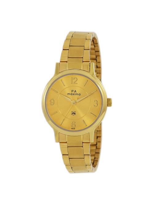 maxima gold dial watch for women - 48230cmly - 15130374 - Standard Image - 1