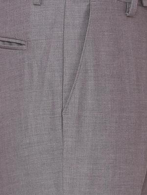 grey polyester blend flat front formal trouser - 15131199 - Standard Image - 5