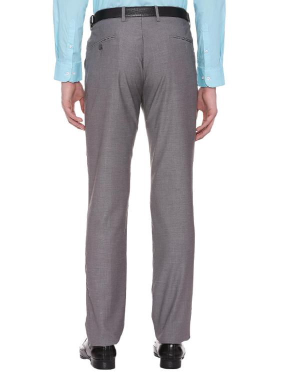 grey polyester blend flat front formal trouser - 15131199 - Zoom Image - 3