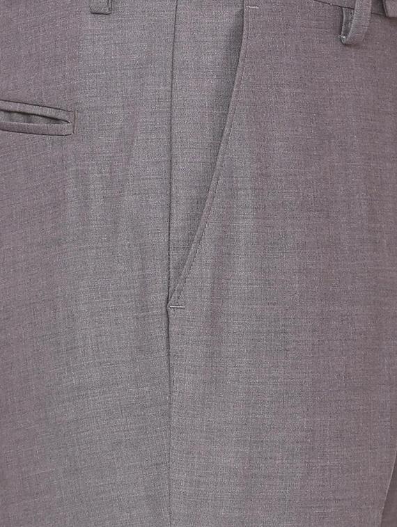 grey polyester blend flat front formal trouser - 15131199 - Zoom Image - 5