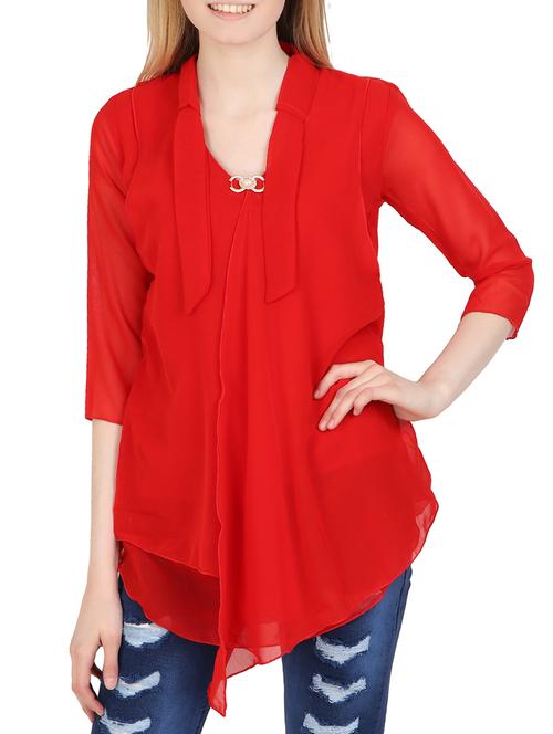 red solid top - 15132614 - Standard Image - 1