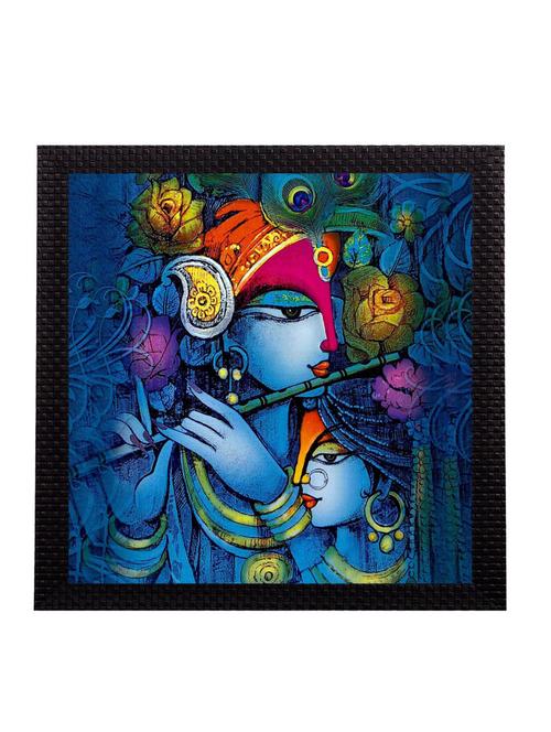 Blue Lord Krishna Satin Matt Texture UV Art Painting - 15134300 - Standard Image - 1