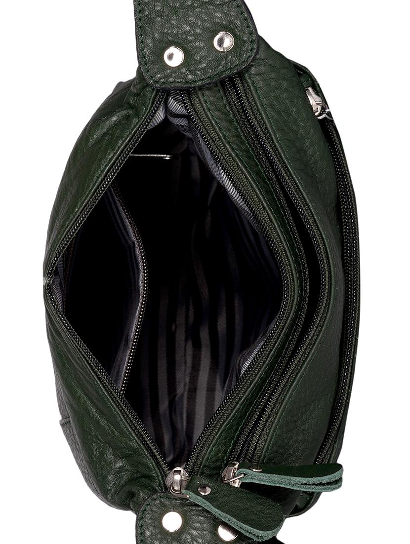 green leather messenger sling bag - 15135258 - Zoom Image - 3