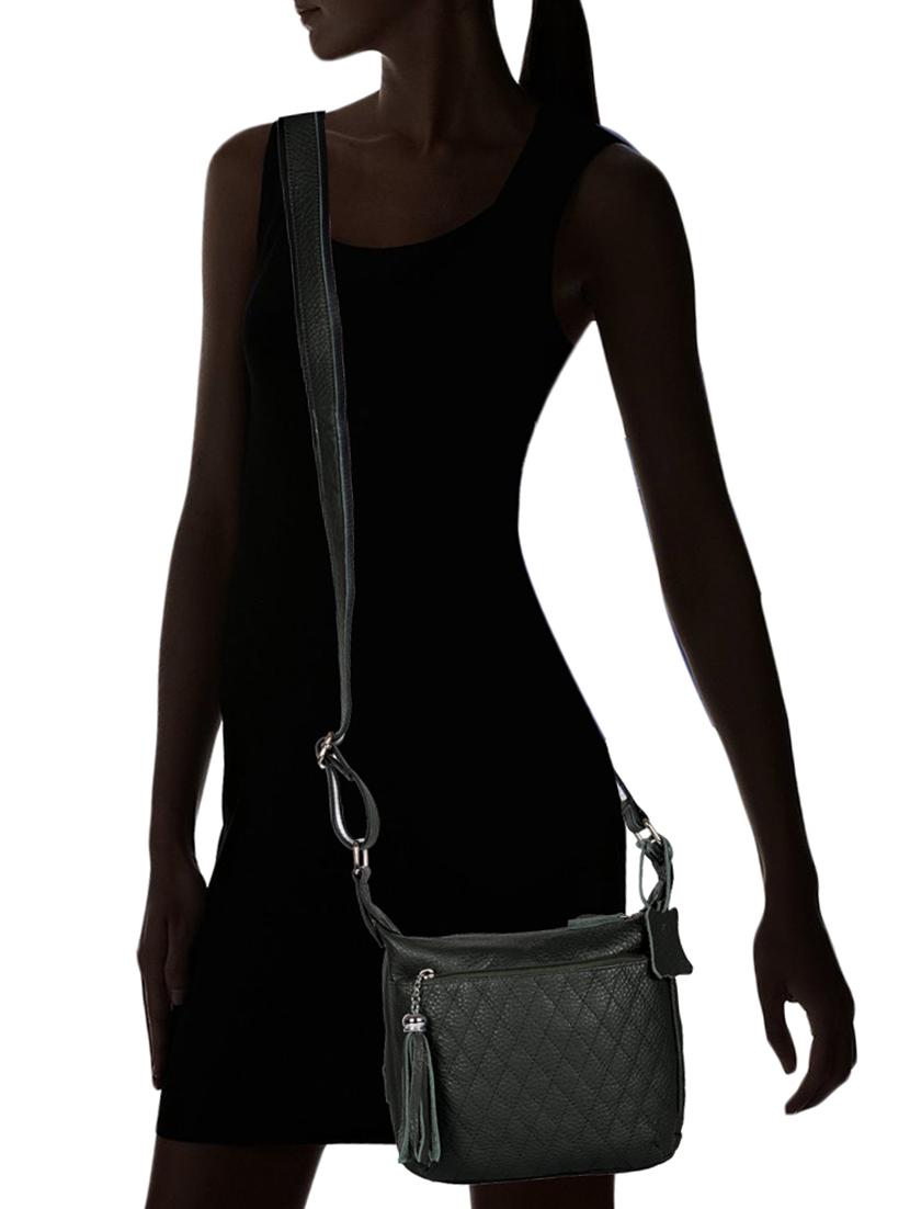 green leather messenger sling bag - 15135258 - Zoom Image - 5
