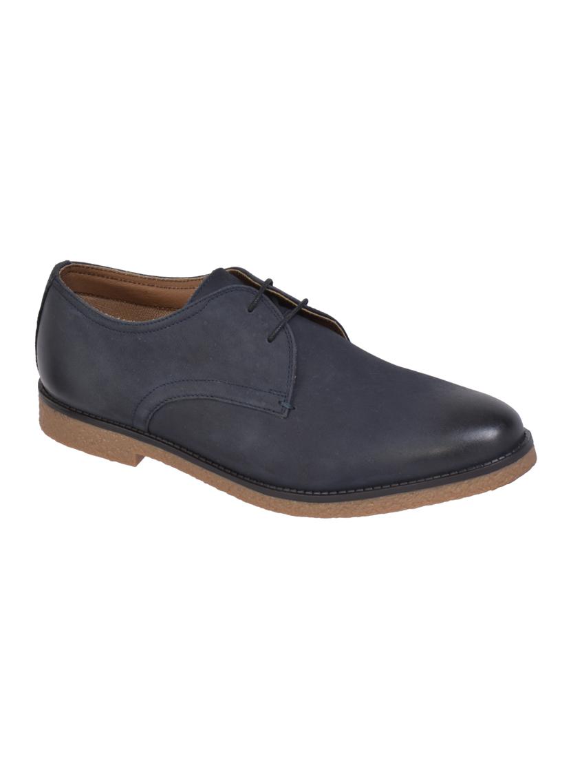 navy leather lace-up derby - 15135996 - Zoom Image - 1