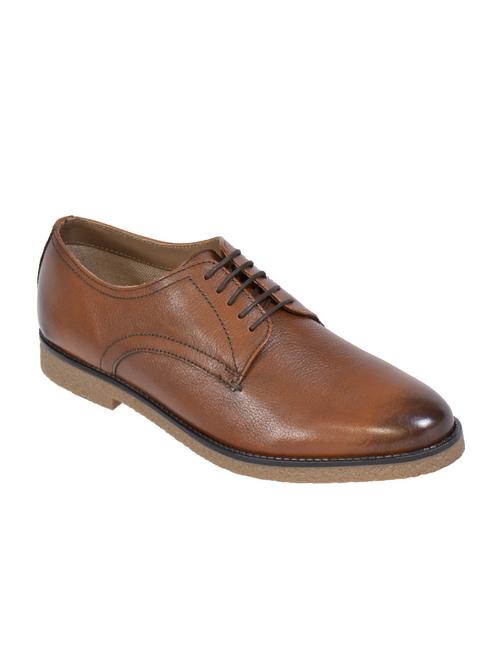 tan leather lace-up derby - 15135999 - Standard Image - 1