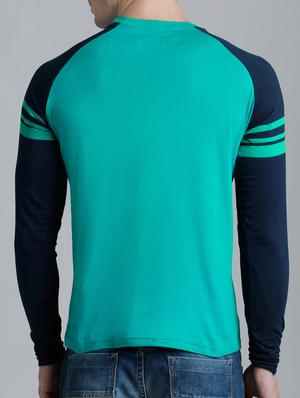 turquoise cotton raglan t-shirt - 15136217 - Standard Image - 3