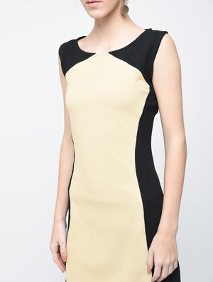 beige solid sheath dress - 15136248 - Standard Image - 5