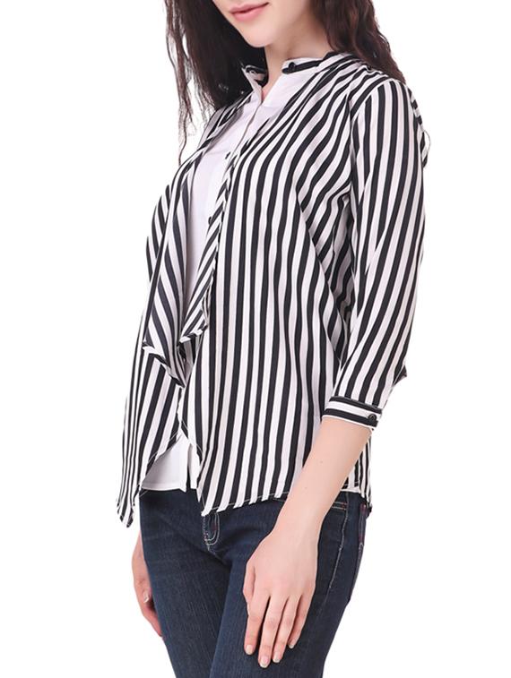 white striped layered top - 15136494 - Zoom Image - 2